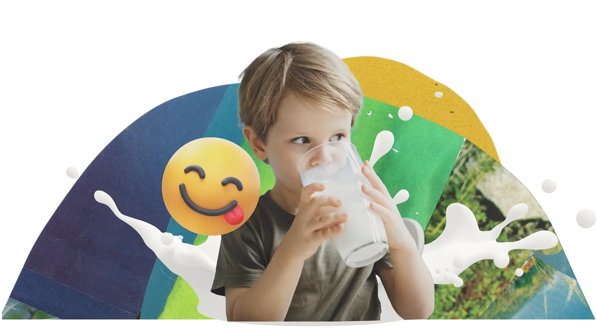 Child drinking fresh milk
